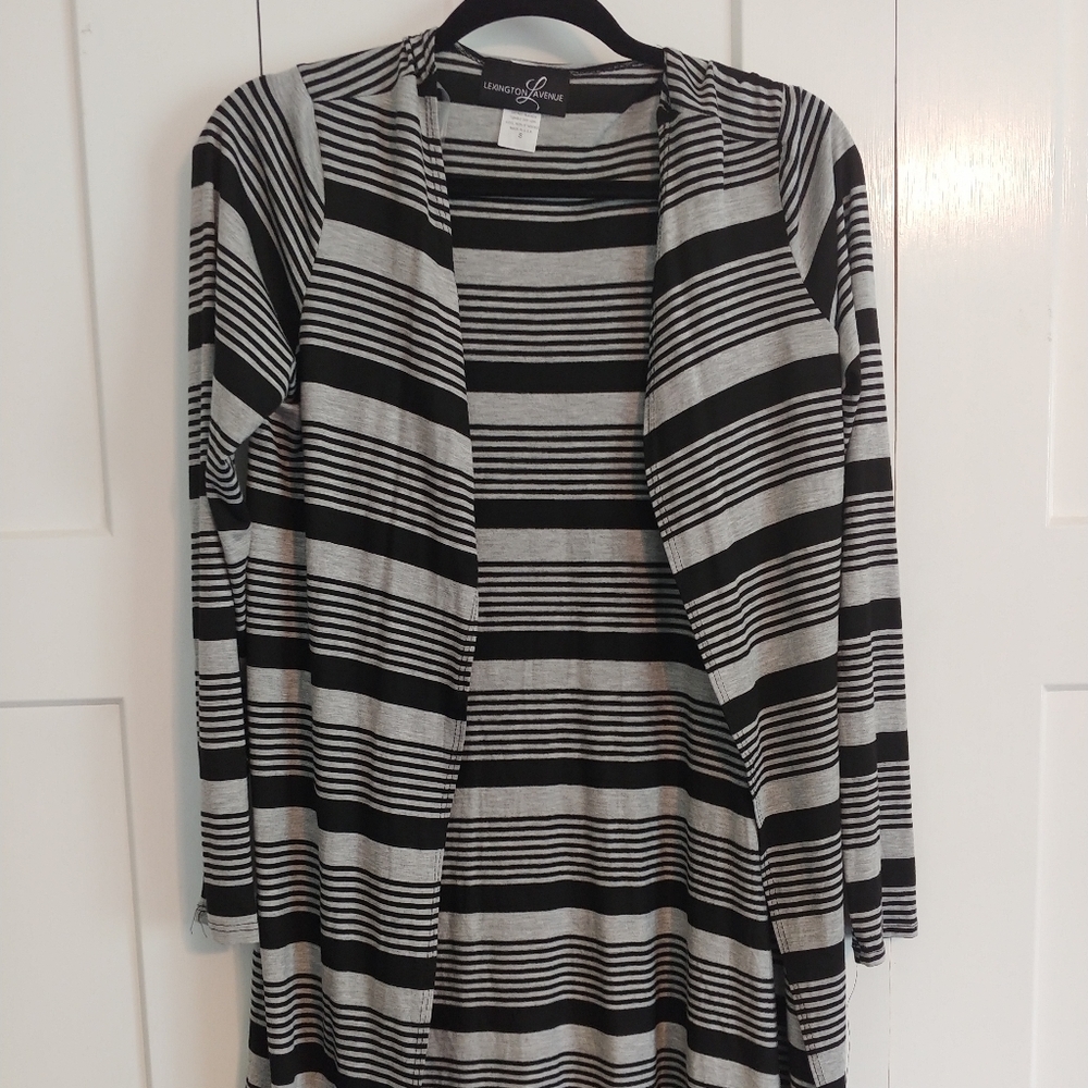 Lexington Avenue long sleeve striped cardigan